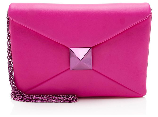 Valentino Garavani Borsa a tracolla Valentino in agnello One Stud Rosa