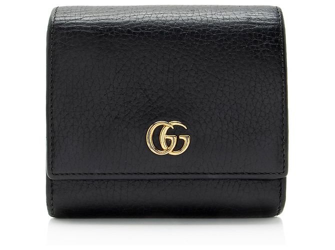 Gucci Leather GG Marmont Compact Wallet
