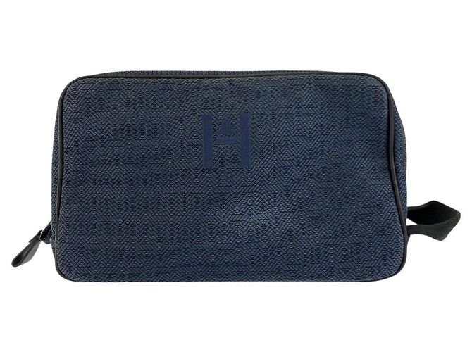 Hermès Clutch Hermes Trotteur MM Navy Black Nero