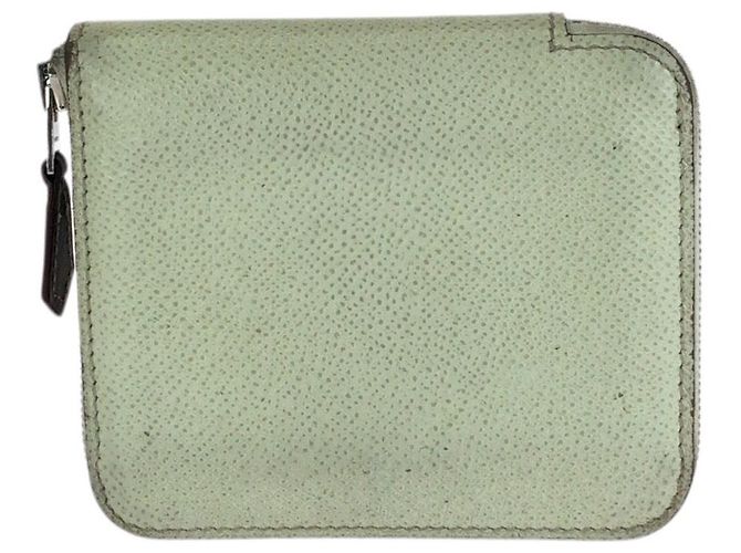Hermès Hermes Azap Silk'in Compact Wallet Grün 
