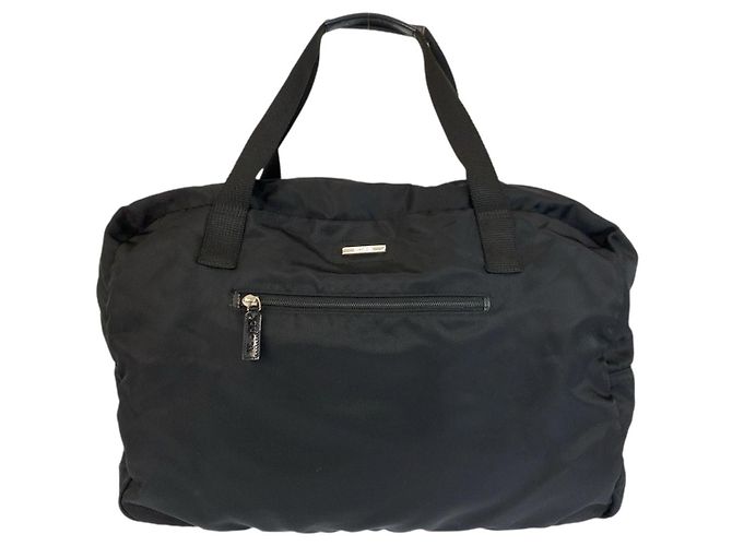 Borsa Boston in nylon Gucci Nera Nero