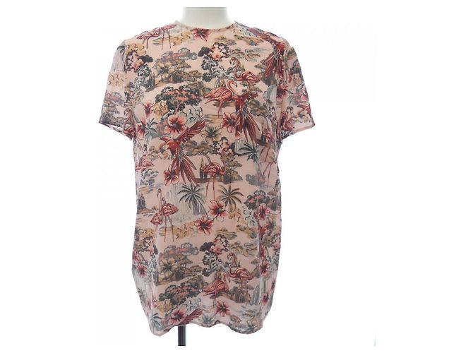 Top de seda Miu Miu Rosa 