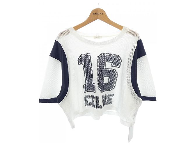 Céline Camiseta de algodão CELINE Branco