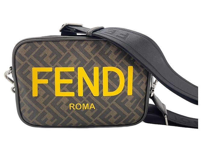 Borsa a tracolla Fendi Zucca Marrone