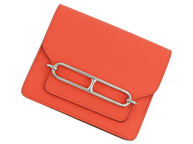 Hermès Cartera Hermes Roulis Reli Verso Naranja