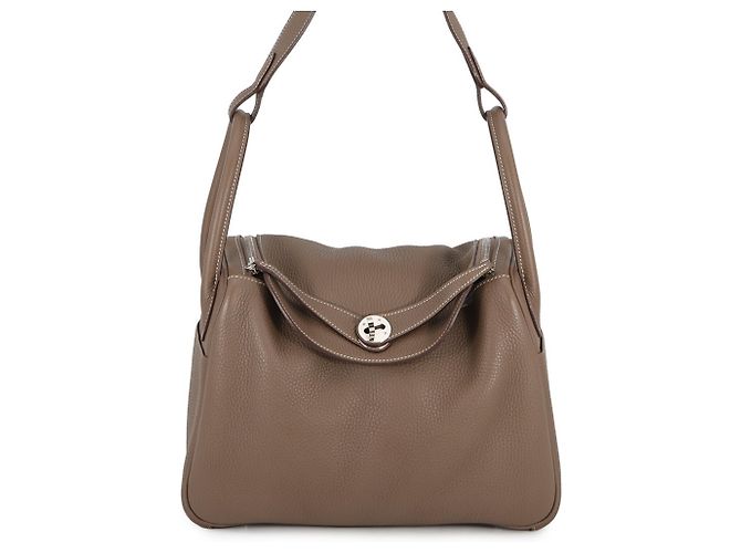Hermès Bolsa Hermes Lindy 30 Taupe