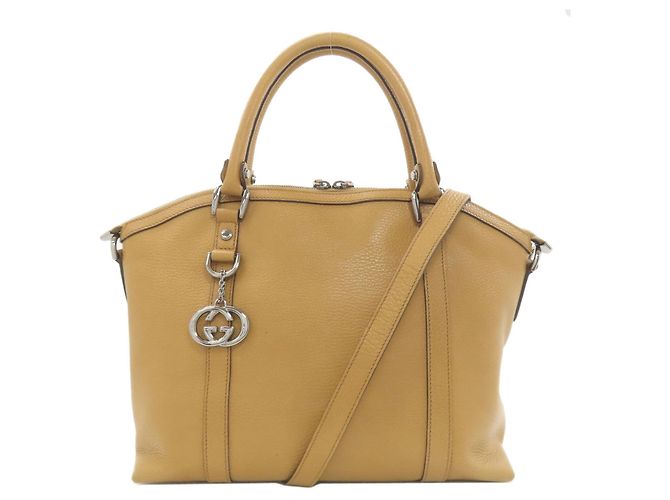 Gucci Interlocking G 2-Way Tote Bag Beige