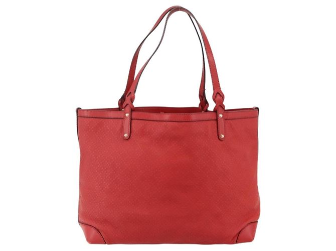 Gucci Craft Tote Diamante Leder Medium Rot