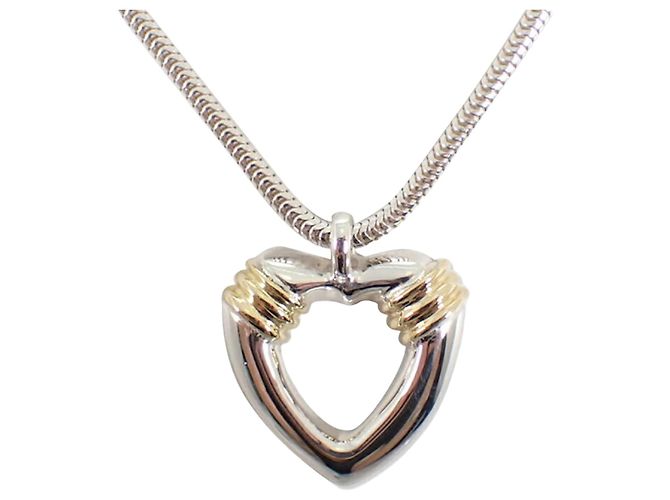 Colar com pingente de coração em ouro rosa 18K e prata de lei Tiffany & Co.