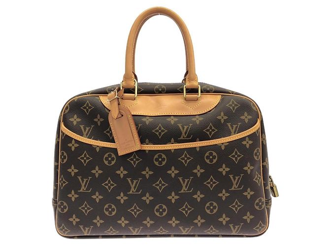 Borsa Louis Vuitton Monogram Bowling Vanity Marrone