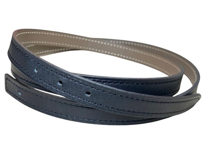 Hermès Cinturón estrecho reversible Hermes Castaño Negro