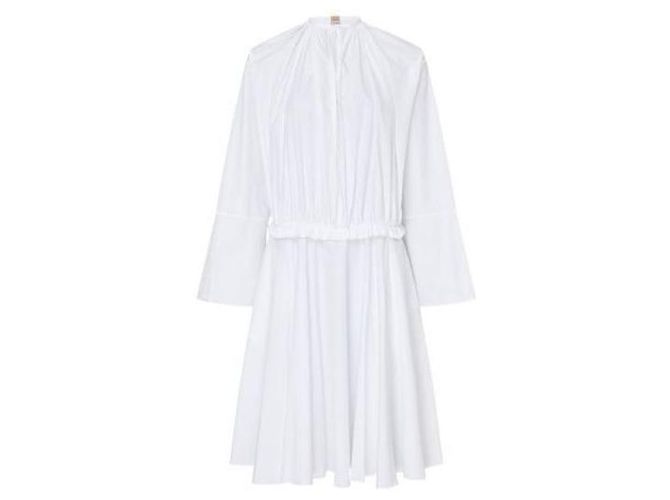 Loewe Vestido de popelina de algodón blanco