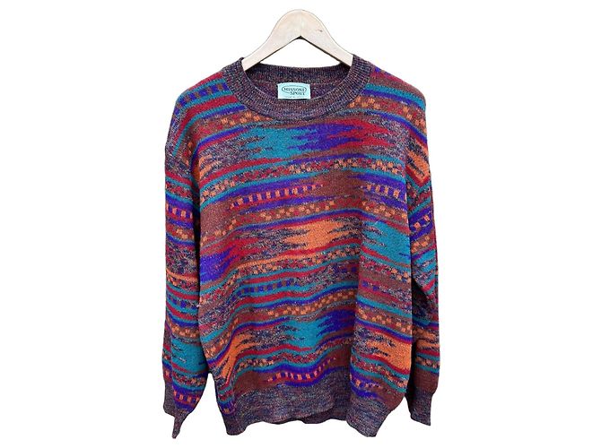 Missoni Sport Mehrfarbiger Strickpullover aus Wolle Mehrfarben