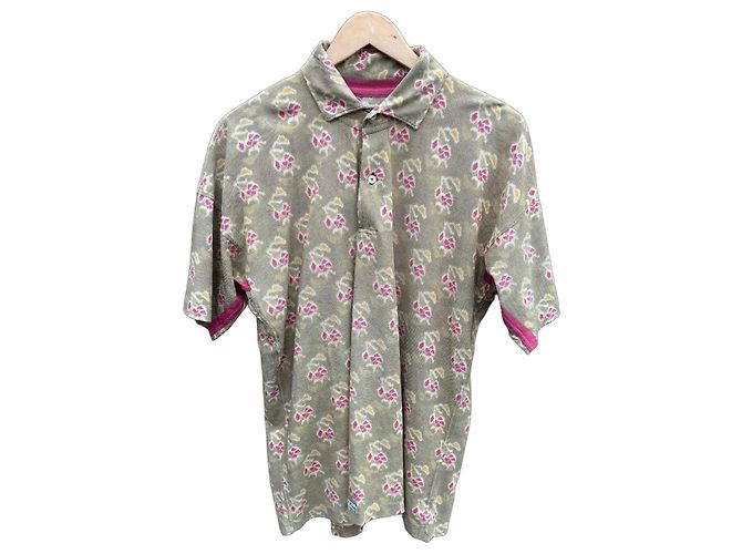 Autre Marque C.P. Company Polo Printed Cloth Rosa Verde Amarelo