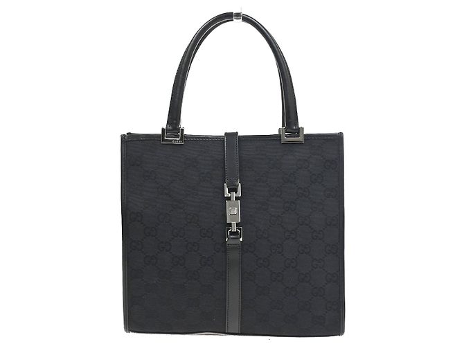 Borsa Tote Gucci Jackie GG Canvas e pelle Small Nero