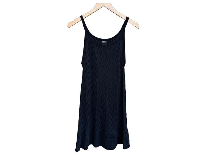 M Missoni Strickkleid Schwarz Chevron