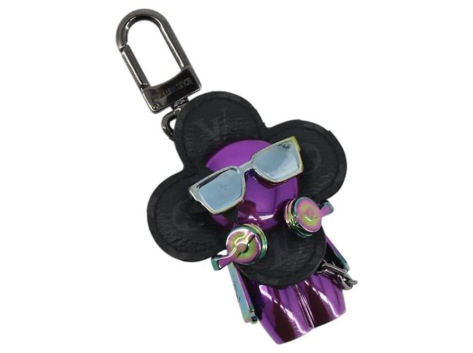 LOUIS VUITTON Monogram Eclipse Vivienne DJ Bag Charm M69479 LV Auth 187425SAM Violet Monogramme