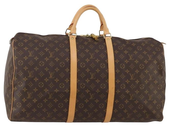 LOUIS VUITTON Monogram Keepall 60 Boston Bag M41422 LV Auth 188333SAV Monograma