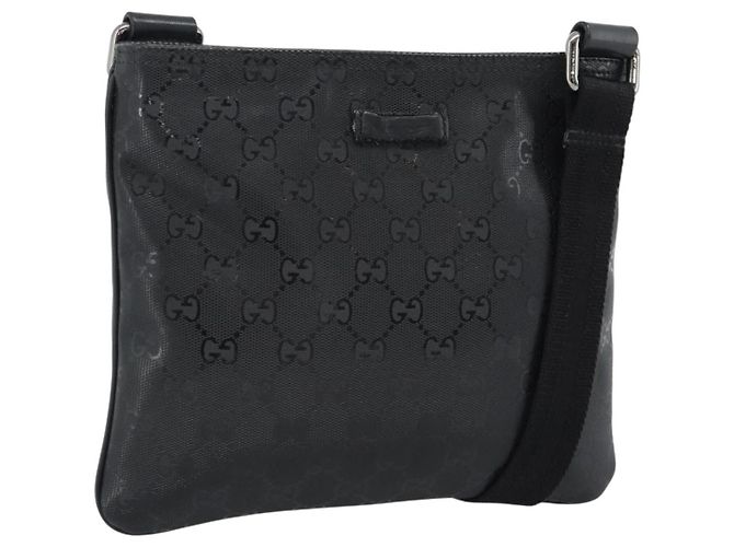 Borsa a tracolla GUCCI GG Implementation PVC Nero Argento Auth BA13608