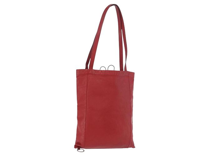 Miu Miu Tote Bag Leder Rot Auth ka4953A