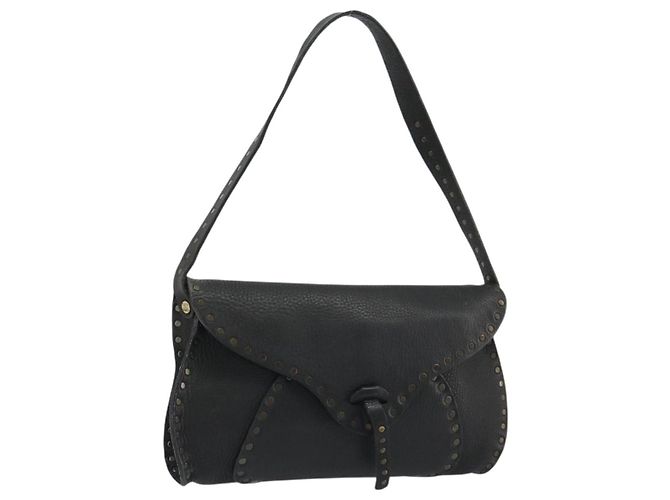 Céline Borsa a Spalla CELINE in Pelle Nera Auth 188867V Nero