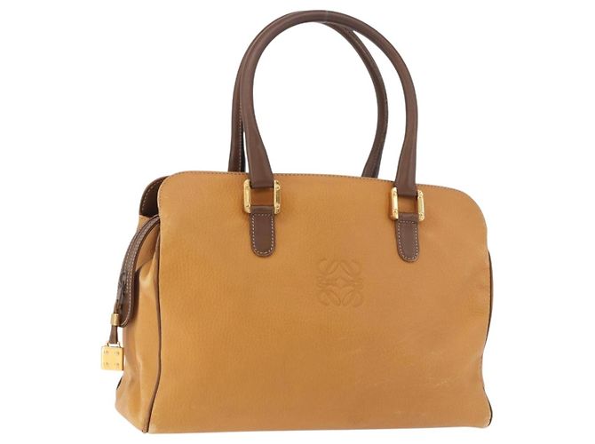 Borsa LOEWE Anagram in Pelle Giallo Oro Auth 188471A D'oro