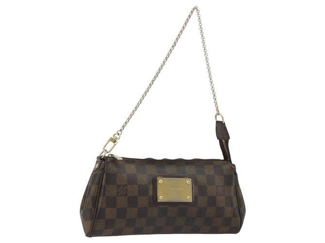 LOUIS VUITTON Borsa a spalla Damier Ebene Eva N55213 LV Auth 188452