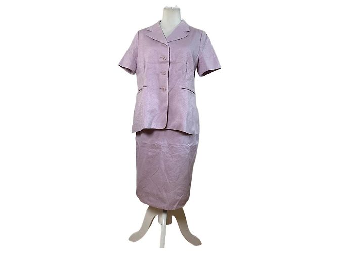 Vintage Givenchy Textured Silk Blend Twin Set Blazer Lavender S Purple