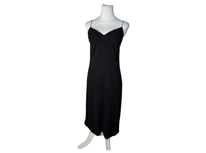 Vintage Loewe Seidenkleid Schwarz S