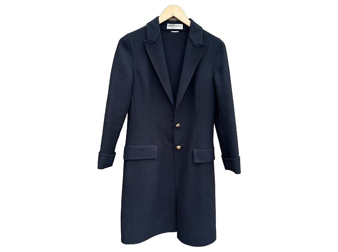 Emilio Pucci Black Virgin Wool Tailored Coat