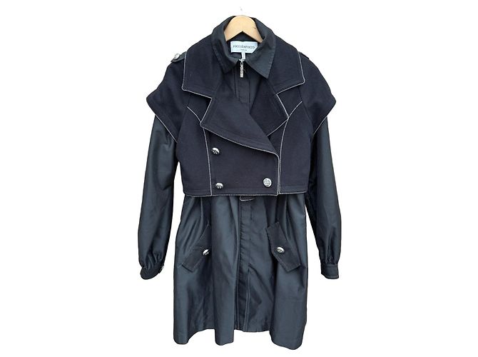 Autre Marque Rocco Barocco Vestido preto de lã e viscose