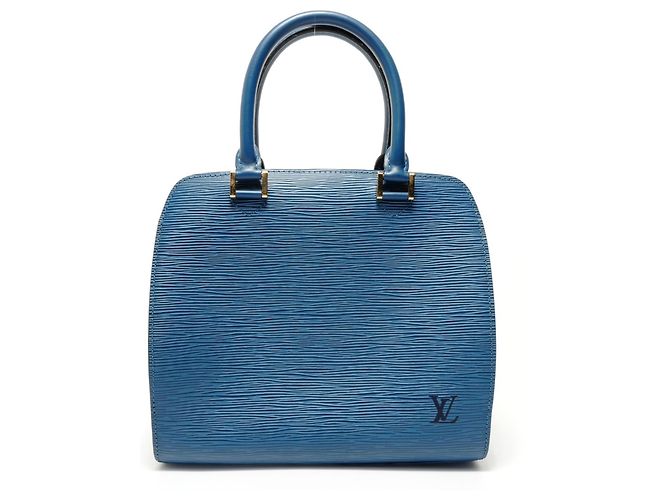 Borsa Louis Vuitton Pont Neuf Epi Blu