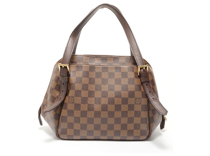 Bolsa Louis Vuitton Damier Belem MM Marrom Damier ebene