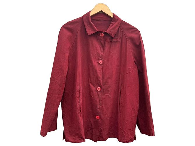 Chaqueta Burberry London de mezcla de algodón roja Burdeos
