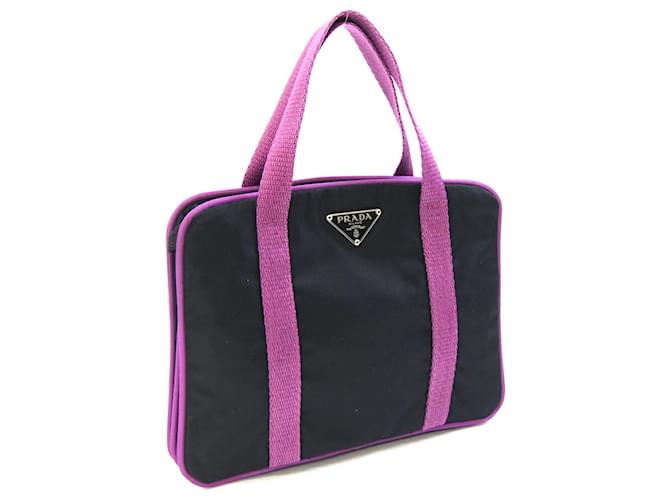 Borsa Prada nera e viola Nero Porpora