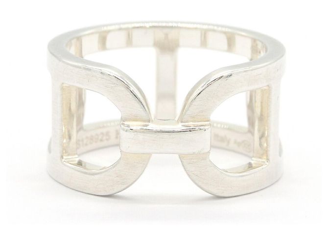 Ring Hermès Anillo de banda Ever Chaine d'Ancre MM en plata de ley Hermes