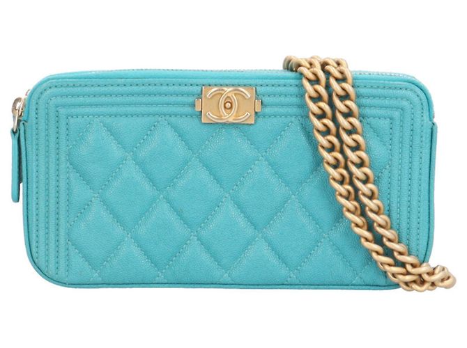 Le Boy Bolsa Chanel Boy de ombro verde Turquesa