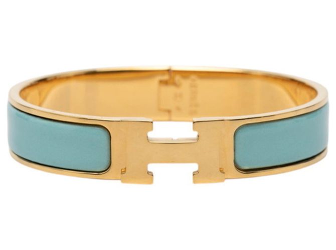 Hermès Hermes Click H PM Bangle Bracelet Blue Golden