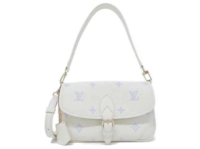 Louis Vuitton Bicolor Monogram Empreinte Diane Schultertasche Weiß