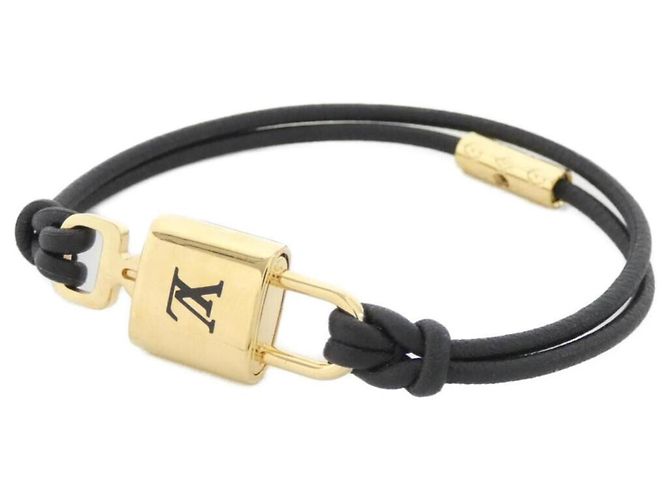 Louis Vuitton Charm Armband Schwarz Golden