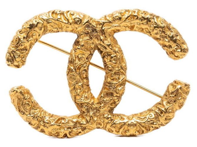 Spilla Chanel Coco Mark Motivo Lava D'oro