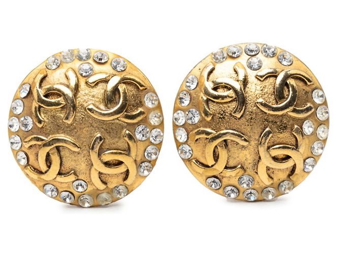 Orecchini a clip Chanel Coco Mark Vintage D'oro