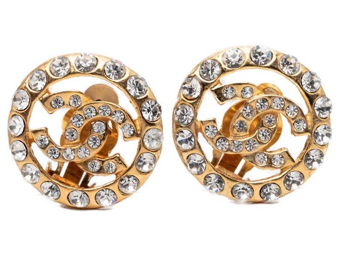 Orecchini a clip Chanel Coco Mark placcati oro D'oro