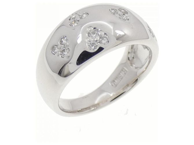 Autre Marque Ponte Vecchio Au750 Diamond Ring Silvery