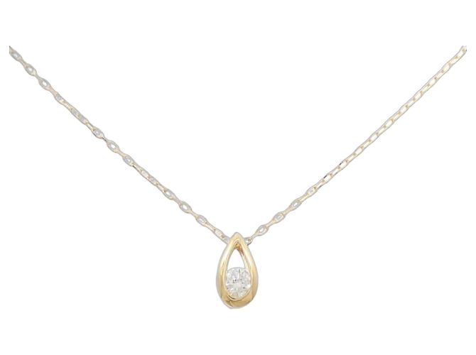Autre Marque Collar de Diamante Au750 Dorado