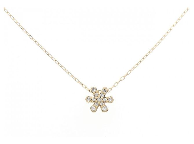 Autre Marque Collar Snowflake de Diamantes Au750 Dorado