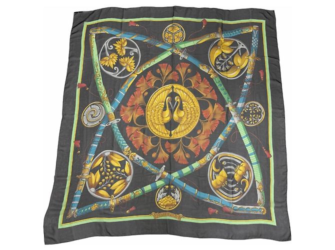 Hermès HERMES Carre Geant 140 Daimyo Princes Sciarpa Multicolore 