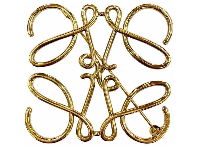 Spilla con logo Anagram Loewe D'oro