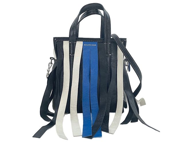 Borsa a mano 2-Way Fringe Balenciaga Bazaar Nero