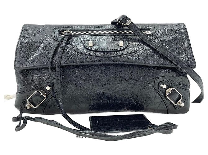 Borsa a spalla classica Balenciaga 2 in 1 Nero